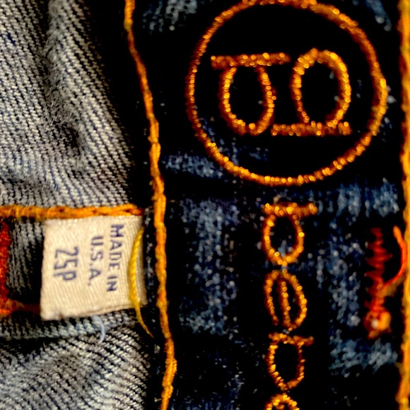 BEBE blue jeans like new condition size 25 - Picture 2 of 3